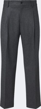 Dolce & Gabbana Virgin wool flannel wide-leg pants