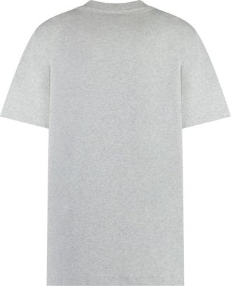 A.P.C. Womens T-Shirt Rue Madame Heathered Grey-Black Cotton T-Shirts & Jerseys Grey/black