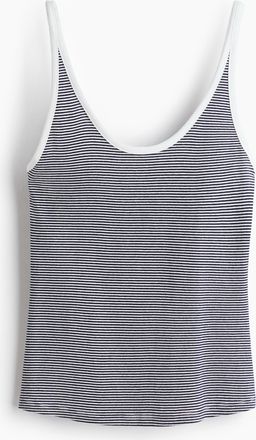 H&M Tanktop - Marineblau/Weiss Gestreift
