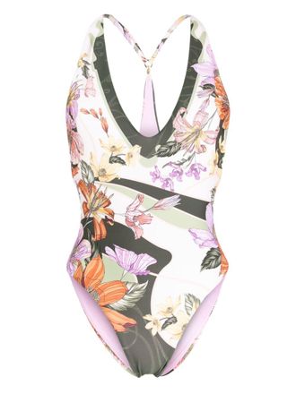Agua Bendita Badpak met bloemenprint - Veelkleurig