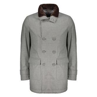 Herno Heren, Mantels, Grijs, Maat: L Wol