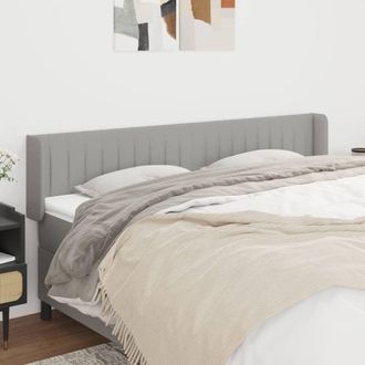 vidaXL Cabecero De Tela Gris Claro 203x16x78/88 Cm Vidaxl