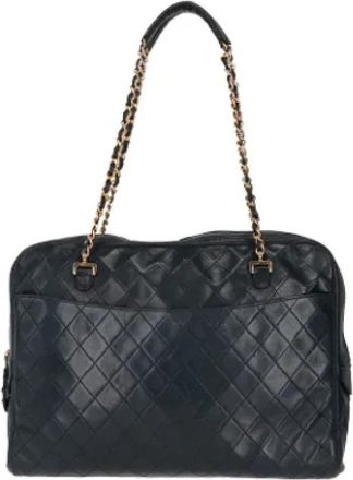 Chanel Pre-owned Leather chanel-bags - Dames - Vintage Schoudertas - Blauw - ONE Size - Vintage