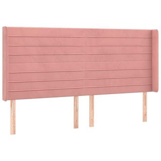 vidaXL Cabecero Con Led De Terciopelo Rosa 203x16x118/128 Cm Vidaxl