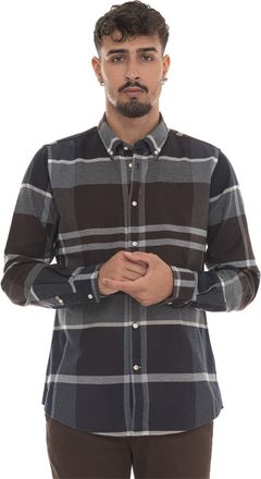 Barbour Camicia cotone manica lunga Marrone-blu Barbour Uomo