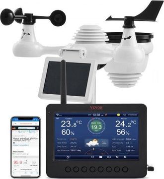 OEM Estaci&oacute;n Meteorol&oacute;gica Wifi 7 En 1 Sensor Inal&aacute;mbrico Con Pantalla Tft 186mm (7 In)