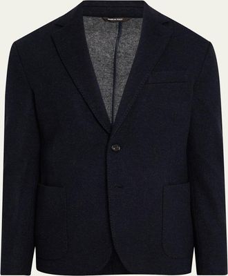 Loro Piana Mens Cashmere Single-Breasted Sweater Jacket