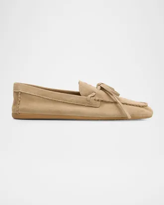 Miu Miu Suede Moccasin Loafers