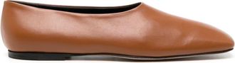 Neous Atlas leather ballerina shoes - women - Calf Leather/Calf Leather/Calf Leather - 36.5 - Brown