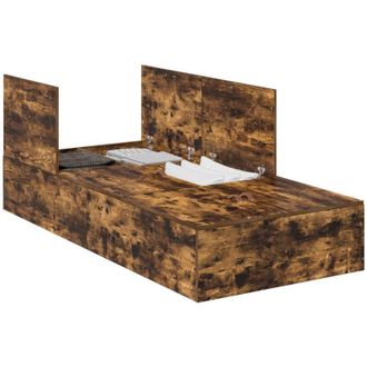 vidaXL Estructura De Cama Roble Ahumado 200 X 80 X 31.5 Cm Vidaxl