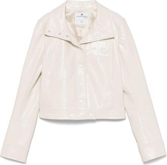 Courrèges reedition vinyl jacket - women - Cupro/Cotton/Polyurethane/Elastane - 36 - White