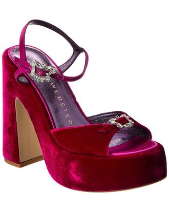 Sophia Webster Grace Velvet Platform Sandal
