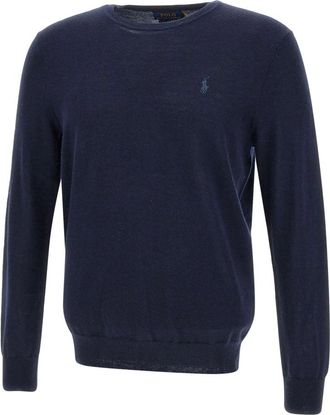 Polo Ralph Lauren Mac Sweater - Heren - Ronde hals truien - Blauw - 2XL - Wol - Truien & Vesten