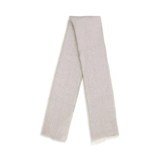 Brunello Cucinelli Brunello Cucinelli, Winter Scarves, unisex, Beige, Size: ONE SIZE Luxurious Cashmere Scarf