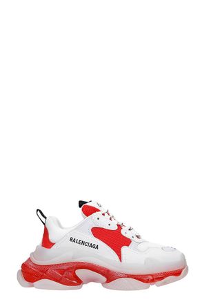 Balenciaga Sneakers Triple S in pelle e tessuto bianco