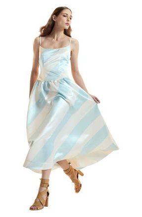 Cynthia Rowley The Genevive Silk Dress in Blue White at Nordstrom, Size 4