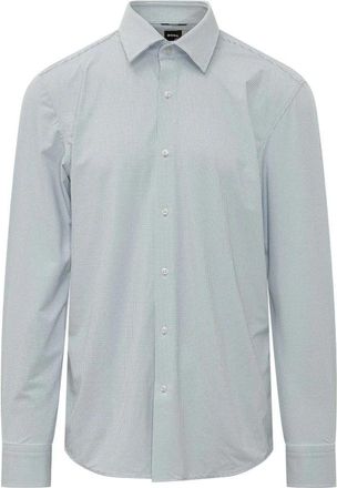 HUGO BOSS Heren Overhemden - Heren - Casual Overhemden - Blauw - 2XL - Overhemden