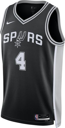 Nike Dri-FIT NBA DeAaron Fox San Antonio Spurs Icon Edition Swingman Jersey Black DN2022-022