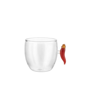 KASANOVA Tazzina in vetro borosilicato 120 ml cornetto