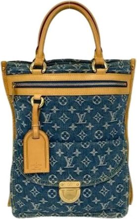 Louis Vuitton Pre-owned Handbags, female, Blue, Size: ONE SIZE Pre-owned Denim Handbag