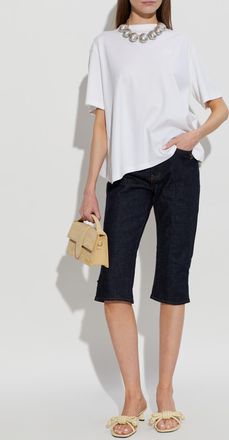 Jacquemus Asymmetric T-shirt Tovalo, Womens, White