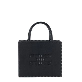 Elisabetta Franchi Kleine Tote Bag - Dames - Handtassen - Zwart - ONE Size - Leer - Tassen
