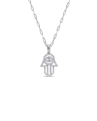 Sabrina Designs 14K 0.33 Ct. Tw. Diamond Hamsa Necklace