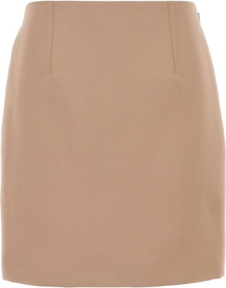 Chlo&eacute; Powder Pink Satin Mini Skirt