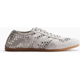 H&M Crochet-look Trainers in Light Gray at Nordstrom, Size 11