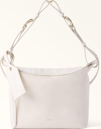 Furla Ginevra Borsa A Spalla S Panna Bianco Pelle Di Vitello Varrenne Donna