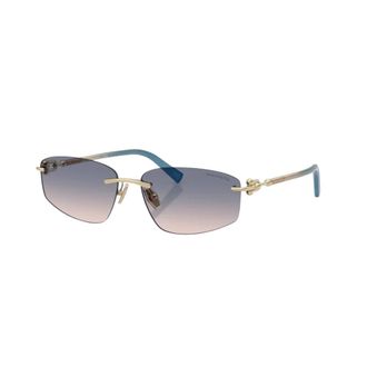 Tiffany & Co. Rechthoekige Zonnebril - unisex - Zonnebrillen - Geel - 59 MM - Accessoires