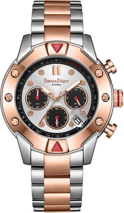 Swan & Edgar Hybrid Chronograph Hand Wind White Dial Mens Watch SE1772