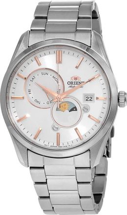 Orient Sun and Moon Automatic White Dial Mens Watch RA-AK0306S10B