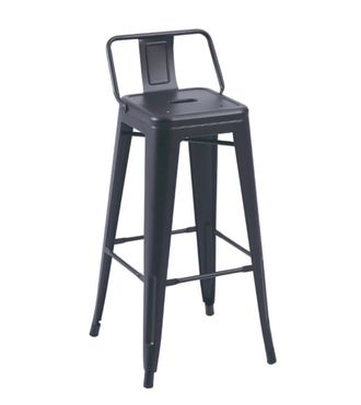 Home Heavenly Pack 4 taburetes altos met&aacute;licos color negro