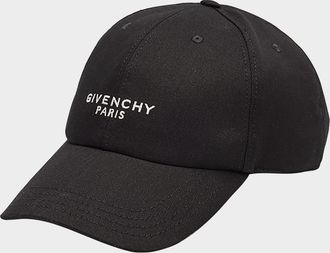 Givenchy Mens Givenchy Paris Cotton Embroidered Six-Panel Baseball Cap