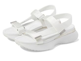 Michael Kors Ari Sandal Womens Sandals Optic White : 11 M, Leather/Rubber