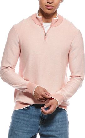 Raffi Links Stitch Zip Mock Neck Sweater