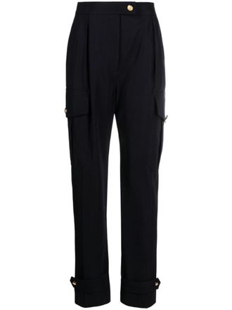 Alexander McQueen Black Tapered Cargos Pant