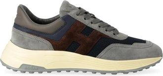 Hogan Hyperlight Sneaker - Heren - Sneakers - Grijs - 42 1/2 EU - Leer - Schoenen