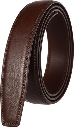Generic Belt Men Automatic Adjustable Leather Belts Without Buckle Men Belt Buckle Cowboy (Coffee, One Size)