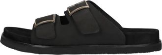 Stefano Lauran Slippers - Heren - Sandalen - Zwart - 41 EU - Leer - Schoenen