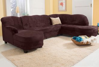 HOME AFFAIRE Wohnlandschaft »Camelita, viel Platz, bequem und zeitlos, Breite 289cm, U-Form« wahlweise mit Bettfunktion