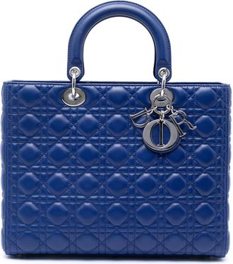 Dior Pre-owned Dior Large Lambskin Cannage Lady Dior Ladies CRA9TGOM99XOLYLV