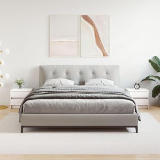 vidaXL Vidaxl - Mesitas De Noche 2 Uds Madera Maciza Pino Blanco 40x31x35,5 Cm