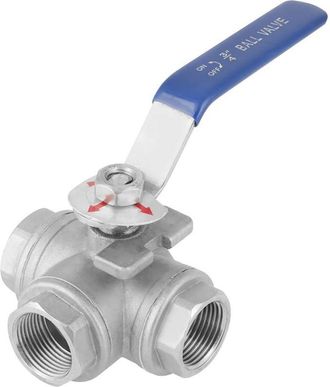 OEM V&aacute;lvula De Bola De Acero Inoxidable De 3 V&iacute;as Con Rosca Hembra De 3/4 (dn20), Orificio Completo, Tipo T, Para El Control Y La Regulaci&oacute;n De Vapor De A