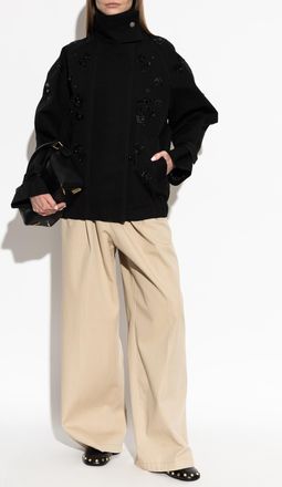 Golden Goose Jacket With Shiny Appliqu&eacute;s, Womens, Black