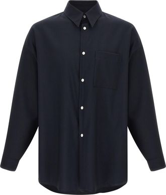 Marni Tropical Wool Camicie Blu-Uomo