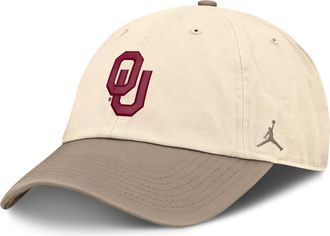 Nike Jordan Mens Oklahoma Natural Club Jordan Brand College Adjustable Hat in Brown | JC010DTUOKN-M4T
