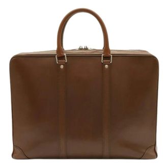 Louis Vuitton Vintage, unisex, Bruin, ONE Size, Leer, Pre-owned Nomade Leren Aktetas
