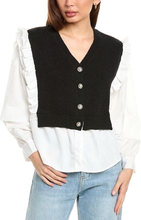 Gracia Spliced Twofer Sweater
